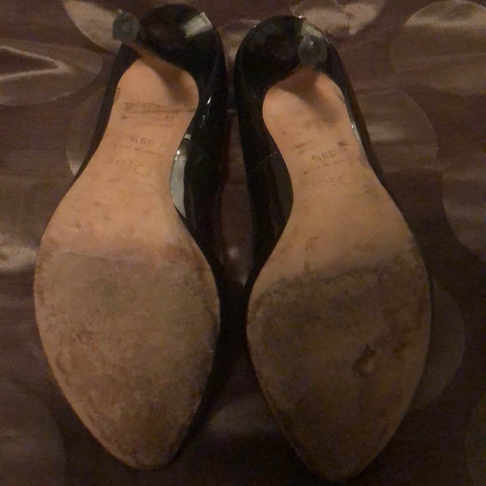 Dior Black Patent peep toe platform pumps 38 1/2 - Picture 7 of 8